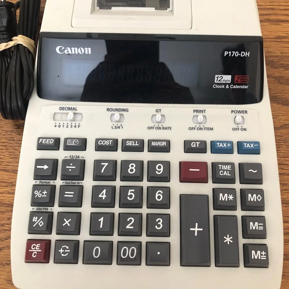 Canon P170DH3 12 Digit Desktop Printing Calculator Multi-Function Professional